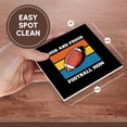 thumbnail image 7 of 3drose, Loud and Proud Football Mom, a Ball, Red, Yellow, Blue Stripes Gift, Set of 4 Ceramic Tile Coasters, 7 of 7