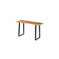 thumbnail image 2 of Acacia Wood Office Desk with Metal Legs - Coastal Cottage Style Desk, 51" Wide, 2 of 9