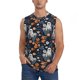 thumbnail image 1 of Balery Cute ghost in the flowers Camisetas sin mangas para hombre, absorbe la humedad y protege contra el mal olor.-Large, 1 of 7
