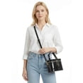 thumbnail image 5 of LAVA Small Box Crossbody Purse For Women, Designer PU Leather Mini Top Handle Tote Bag Shoulder Pouch, Satchel Flap Handbag for Ladies, 5 of 12