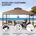thumbnail image 3 of Sunjoy 10 ft. x 12 ft. Soft Top Gazebo with Khaki 2-Tier Canopy and Ceiling Hook, 3 of 12