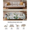 thumbnail image 3 of Bee Flower Sofa Covers for 3 Cushion,Washable Couch Cover for Sectional Sofa Slipcovers with Tassel,Farmhouse Blue Floral Spring Summer Wood Loveseat Covers Futon Cover Throw Blanket 71''x118'', 3 of 8