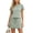 Green, variant on ROHUUQUE Women Pajama Sets 2 Piece Cotton Short Sleeve Crew Neck Top Side Split Drawstring Skirt Pjs Outfits