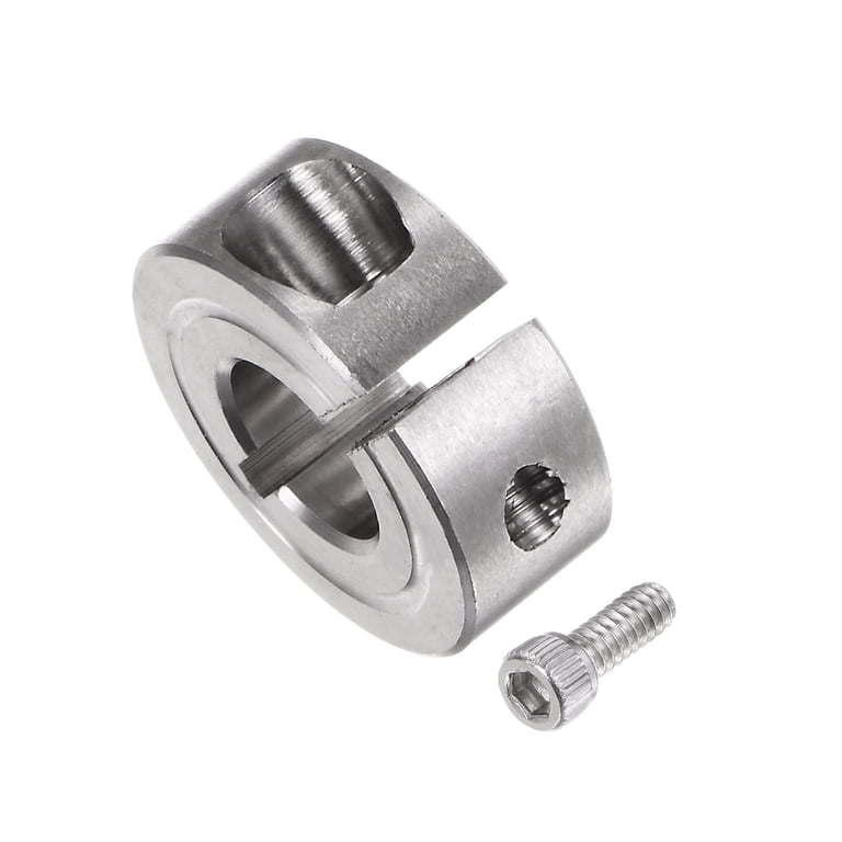 4 Pcs 1/4inch Single Split Clamp-on Shaft Collars Aluminum Clamping Collar Shaft Collars,0