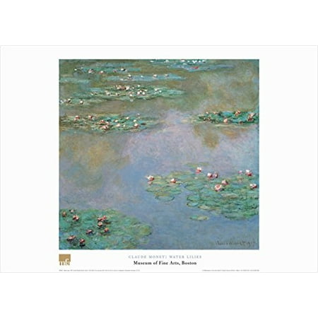 Famous Flower - Water Lilies by Claude Monet 20x28 Art Print Poster Famous Painting Water Flower Plants Green