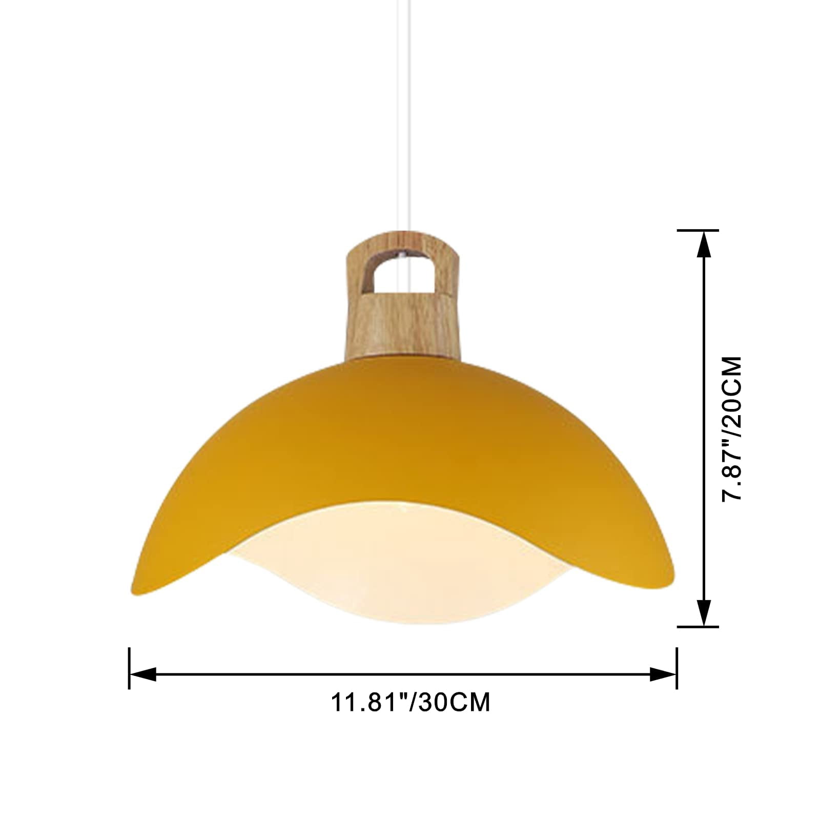 Kiven Plug in Pendant Light, Modern Hanging Light Fixture with Remote Control, Orange Metal Lampshade, E26 Socket Dimmable Pendant Light