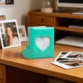 thumbnail image 2 of Mini Photo Album with Heart Cutout, Compact 4.33x3.35In Desktop Decor, Holds 3 Inch Prints, Perfect for Photocards Pictures and Small Keepsakes, Portable Lightweight Gift Ready, 2 of 6