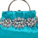 thumbnail image 2 of Bolso de mano de noche para mujer, cadena de diamantes de imitación, bandolera para fiesta de cóctel (azul), 2 of 5