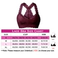 thumbnail image 3 of YIANNA Women Floral Lace Bralette Padded Breathable Sexy Racerback Lace Bra, 3 of 7