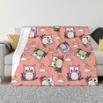 thumbnail image 3 of Throw Blanket for Couch, Cute Star Moon Owl Super Soft Fuzzy Comfy Warm Throw Blanket, Cuteness Lightweight Cozy Plush Flannel Blanket & Throws for Sofa and Bed All Season, 3 of 5