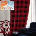 thumbnail image 5 of Christmas Elk Blackout Curtains for Bedroom/Living Room, Pinch Pleated Black Out Curtains, Red Black Checkered Deer Winter Holiday Room Darkening Window Drapes with Hooks 2 Panels, 39"x70", 5 of 8