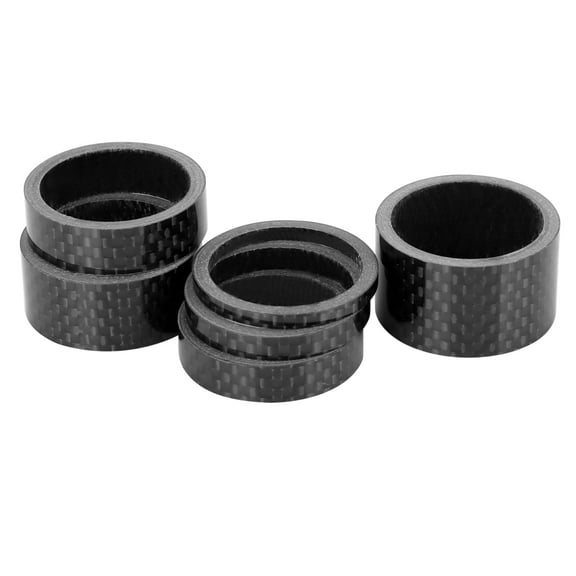 6pcs Headset Spacer Carbon Fiber Handlebar Stem Spacers Fit 1 1/8 Inch Stem for Cycling Bicycle Bike 3 5 8 10 15 20mm