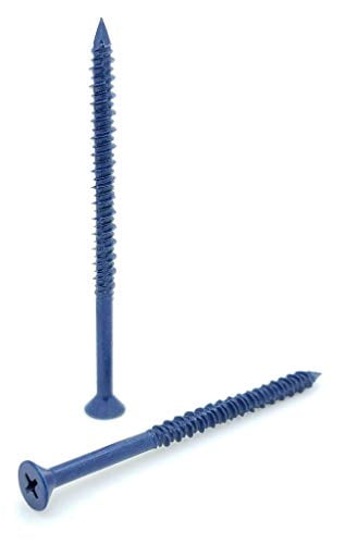 SNUG Fasteners Block /& Brick SNG485 100 Qty 3//16 x 4 Flat Head Phillips Diamond Tip Concrete Screws to Anchor Masonry