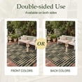 thumbnail image 3 of KUETH 6' x 9' Outdoor Rug Waterproof Camping Patio Rug Boho Geometric Reversible Outdoor Plastic Carpet for RV Blcony Picnic Porch，Black&Beige, 3 of 9