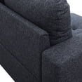 thumbnail image 4 of Brown flannel living room sectional sofa, apartment lounge sofa and L-shaped sofa, 4 of 5