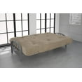 DHP Aiden Silver Metal Futon Frame with Coil Full Futon Mattress