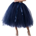 thumbnail image 2 of SBYOJLPB Women'S Skirts Women Mesh Tulletutu Skirt Bridesmaid Princess Skirt Bubble Maternity Skirt,Navy, 2 of 7