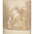 thumbnail image 2 of Bartolomé Estebán Murillo 20x23 Black Ornate Framed Double Matted Museum Art Print Titled: The Nativity (ca. 1665-70), 2 of 5