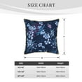 thumbnail image 4 of YFYANG Square Velvet Decorative Throw Pillow, 16"x16" Blue Vintage Flower Doodle Pattern Sofa Bed Cushion Pillows, 4 of 7