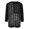 thumbnail image 4 of BLTIBY 2025 Womens Blouse Summer Independence Day Printed Round Neck Short Sleeve Shirts Loose Novelty Graphic T-Shirts Fashion Casual Pullover Tops Multicolor 15 XL, 4 of 5