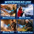 thumbnail image 3 of UNTIMATY Cordless Leaf Blower for Lawn Care, 500 CFM 300000 RPM Leaf Blower with 2 Batteries & Charger for Lawn, Yard, Patio, Garden Care,Blue, 3 of 11
