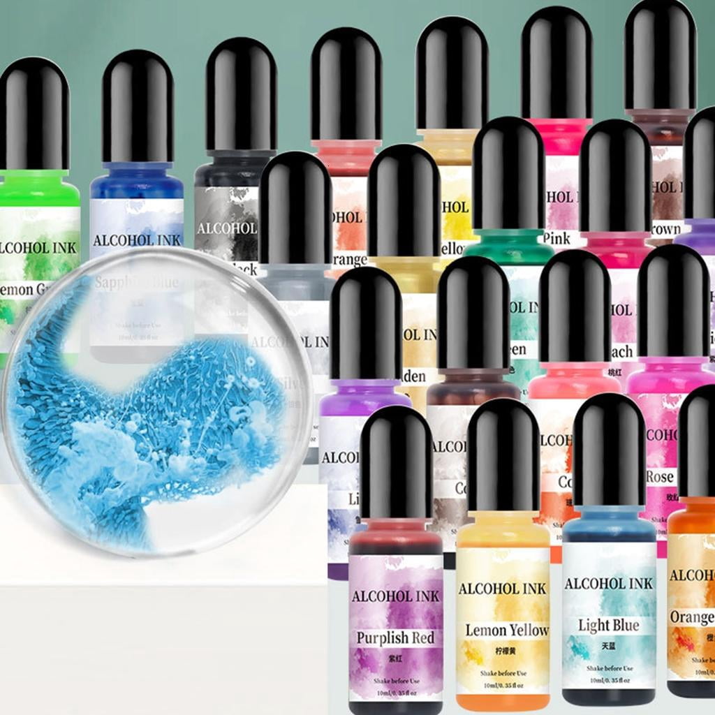 30 Bottles Inks Set Epoxy Resin Dye Jewelry Making Supplies Intenses Pigment Colors Suitable for Crafting and Jewelry
