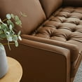 thumbnail image 4 of Modway Valour Tufted Vegan Leather Loveseat in Brown, 4 of 9