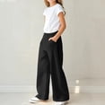 thumbnail image 5 of UACY Girls Wide Leg Sweatpants Solid Drawstring Baggy Joggers Y2K Low Rise Sweatpant Casual Barrel Sweatpant with Pockets, 5 of 6