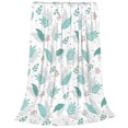 thumbnail image 2 of Fuzoiu Leaf Print Green Print Ultra-Soft Micro Fleece Blanket,All Seasons Flannel Throw, Lightweight Blanket for Bed, Sofa, Couch, Movie Night, Camping, and Travel-40"x30", 2 of 7