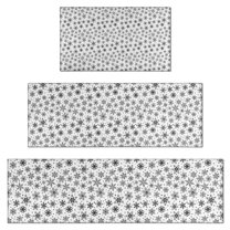 Black and White Christmas Snowflake Pattern Kitchen Rugs Sets Of 3,Kitchen Runner Rugs Non Skid Washable,Decorative Kitchen Floor Mats for Kitchen,Sink,Laundry,17"x30"  17"x47"   17"x59"