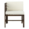 thumbnail image 6 of Walker Edison Modular Outdoor Acacia L/R Chairs + Ottoman - Dark Brown, 6 of 13
