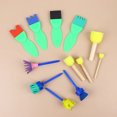 thumbnail image 4 of TAILTOSS 16 Pcs Sponge Finger Painting Kit Assorted Color Wooden for Home Use, 4 of 6