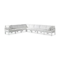 Meridian Furniture Nizuc White Outdoor Patio Modular Sectional