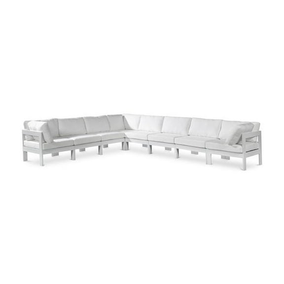 Meridian Furniture Nizuc White Outdoor Patio Modular Sectional