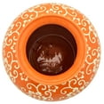 thumbnail image 5 of 14" White Flowers on Orange Tung Chi Vase, 5 of 7