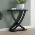 thumbnail image 2 of Convenience Concepts Newport Criss-Cross Console Table in Black Wood Finish, 2 of 6