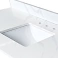 thumbnail image 6 of Montary 61-inch Quartz Bathroom Vanity Top with Undermounted Ceramic Sink & 4 Inch High Backsplash, 3/4" Thick Quartz Stone Vanity Sink Tops with 3 Pre-Drilled Holes, Calacatta White, 6 of 8