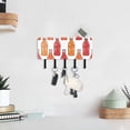 thumbnail image 6 of Bottle Drink Mail Holder Organizer Wall Mount with Shelf Key Holder Key Rack with 5 Key Hooks for Wall Decorative, 6 of 6