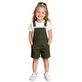 thumbnail image 2 of XIYON Children Girls Boys Overalls Suspenders Sleeveless Solid Color Comfortable Lightweight Jumpsuit Romper For Everyday Wear,Army Green,10-11 Years, 2 of 9