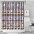 thumbnail image 2 of Extra Long Boho Shower Curtain 72x84 Inches - Vintage Floral & Tropical Leaves Pattern, Waterproof Bohemian Bathroom Decor with 12 Hooks, Tribal Rustic Style, 2 of 5