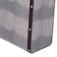 thumbnail image 4 of Benzara BM205922 Valise de Style Coffre avec Toile Imprimée Texturée Covering&44; Gris - Lot de 2, 4 of 5