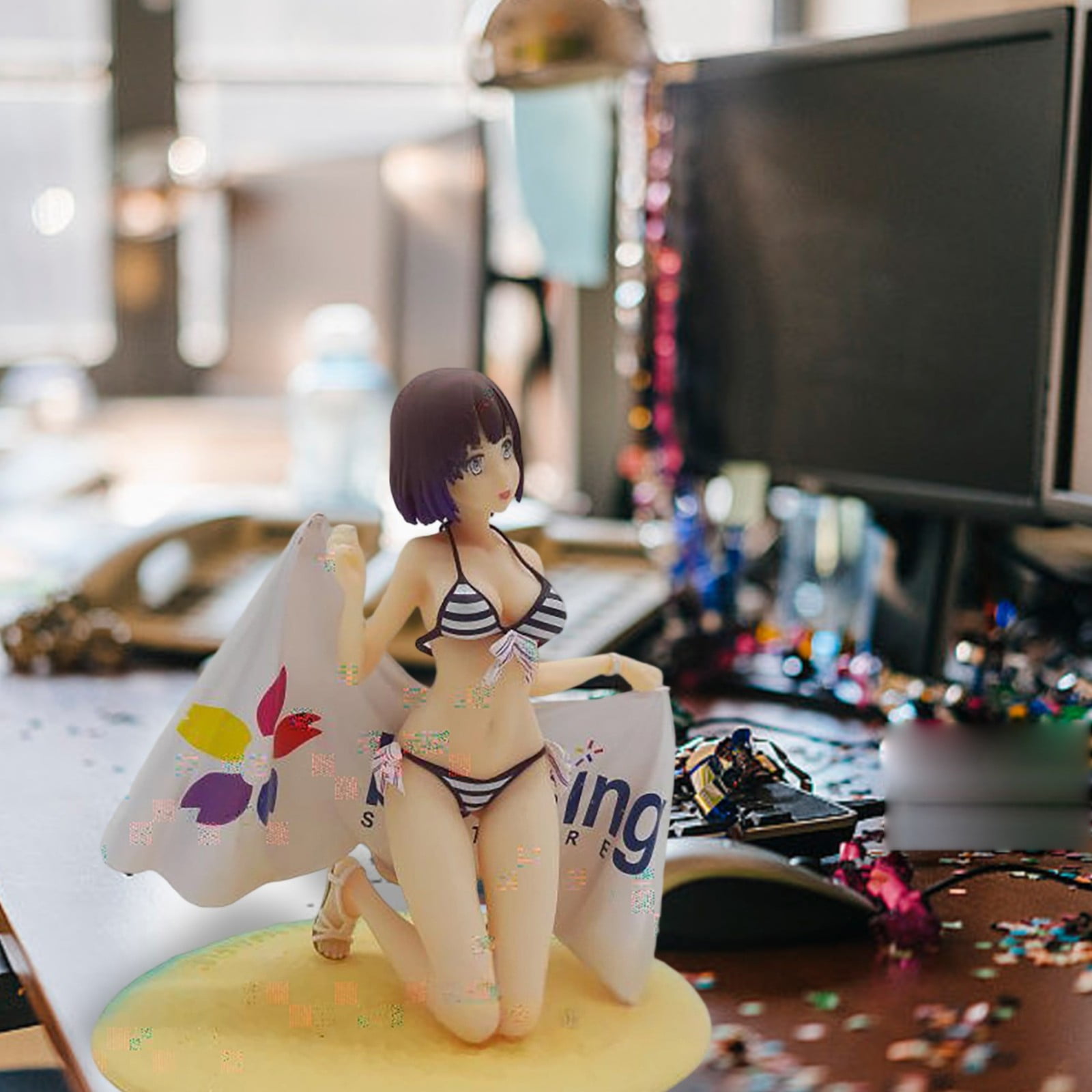 Katou Megumi Character Action Figures Anime Saekano: How To Raise A Boring Girlfriend Figurine Peripheral Decoration(6.7In-White)#1455