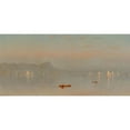 thumbnail image 2 of Sanford Robinson Gifford 24x14 Gold Ornate Framed and Double Matted Museum Art Print Titled - Haverstraw Bay (Shad Fishing on the Hudson) (1868), 2 of 4