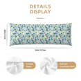 thumbnail image 2 of KLL Ultra Soft Microfiber Body Pillow Cover/Pillowcases 20"x54" with Hidden Zipper Closure-Floral In Blue, 2 of 5