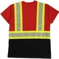thumbnail image 5 of Hi Vis T-Shirt - Safety Shirt, ASNI Class 3 Segmented Reflective Safety T-Shirt-6685R-Blk-Red-Lg, 5 of 7