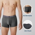 thumbnail image 3 of Men's Underwear Soft Breathable Boxer Briefs for Men，Bamboo Viscose Underwear Trunks,S-XXXL,6-pack, 3 of 7