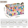 thumbnail image 7 of Yayeee Foldable Storage Basket for Shelves with Handles Set of 2 Waterproof Cloth Bins, Watercolor Circles, 7 of 7