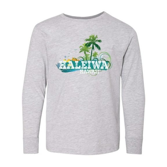 Inktastic Haleiwa Hawaii Vacation Long Sleeve Youth T-Shirt
