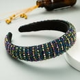 thumbnail image 4 of Rhinestone Padded Headbands Valentine's Day Cute Headbands for Women Crystal Beaded Glitter Headwear Wide Baroque Rhinestone Embellished Hairband Wedding Hair Accessory, 4 of 8