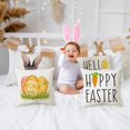 thumbnail image 6 of Easter Pillow Covers 18 * 18 Inch - Hello Bunny Decorative Throw Pillow Case for Living Room Couch Bed Car Office, Easter Decorations for The Home,Set of 4, 6 of 6